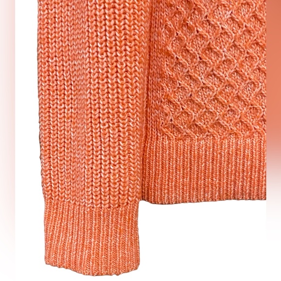 Talbots Long Sleeve Textured Stitch Wool Blend Pullover Sweater Size Medium - Picture 9 of 13